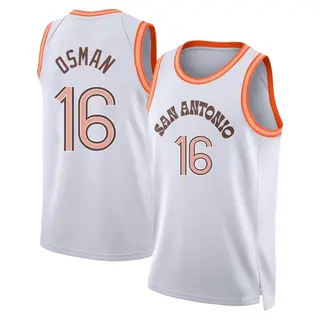 Youth Cedi Osman San Antonio Spurs White 2023/24 City Edition Jersey - Swingman