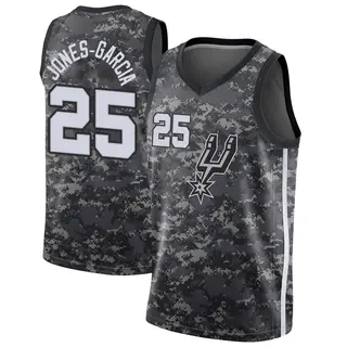 Youth David Jones-Garcia San Antonio Spurs Black Jersey - City Edition - Swingman