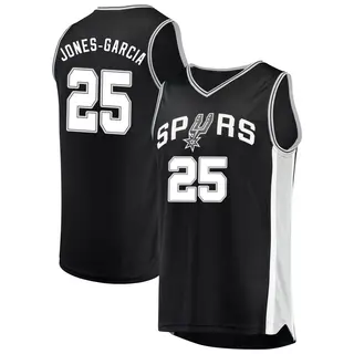 Youth David Jones-Garcia San Antonio Spurs Black Jersey - Icon Edition - Fast Break