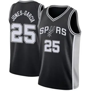 Youth David Jones-Garcia San Antonio Spurs Black Jersey - Icon Edition - Swingman