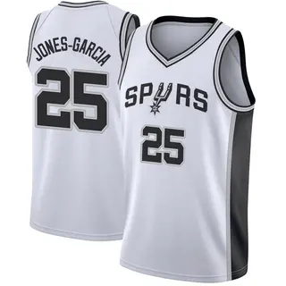 Youth David Jones-Garcia San Antonio Spurs White Jersey - Association Edition - Swingman