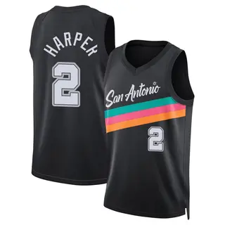 Youth Dylan Harper San Antonio Spurs Black 2025/26 City Edition Jersey - Swingman