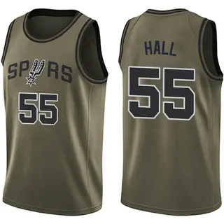Youth Jordan Hall San Antonio Spurs Green Salute to Service Jersey - Swingman