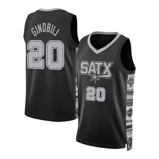 Youth Manu Ginobili San Antonio Spurs Black Statement Edition 2022/23 Jersey - Swingman