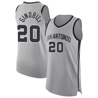 Youth Manu Ginobili San Antonio Spurs Silver 2024/25 Statement Edition Jersey - Authentic