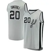 Youth Manu Ginobili San Antonio Spurs Silver Jersey - Statement Edition - Fast Break