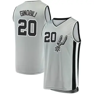 Youth Manu Ginobili San Antonio Spurs Silver Jersey - Statement Edition - Fast Break