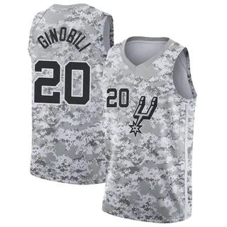 Youth Manu Ginobili San Antonio Spurs White 2018/19 Jersey - Earned Edition - Swingman