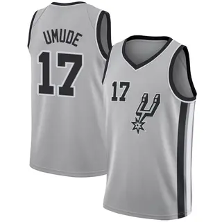 Youth Stanley Umude San Antonio Spurs Silver Jersey - Statement Edition - Swingman