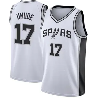 Youth Stanley Umude San Antonio Spurs White Jersey - Association Edition - Swingman