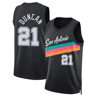 Youth Tim Duncan San Antonio Spurs Black 2025/26 City Edition Jersey - Swingman