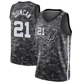 Youth Tim Duncan San Antonio Spurs Black Jersey - City Edition - Swingman