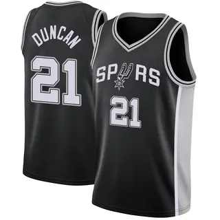 Youth Tim Duncan San Antonio Spurs Black Jersey - Icon Edition - Swingman