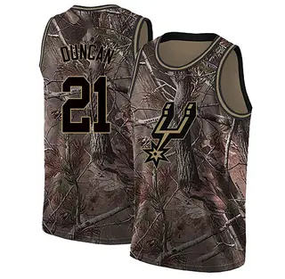Youth Tim Duncan San Antonio Spurs Camo Realtree Collection Jersey - Swingman