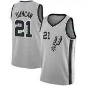 Youth Tim Duncan San Antonio Spurs Silver Jersey - Statement Edition - Swingman