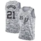 Youth Tim Duncan San Antonio Spurs White 2018/19 Jersey - Earned Edition - Swingman
