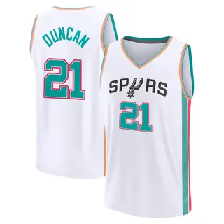 Youth Tim Duncan San Antonio Spurs White 2021/22 Replica City Edition Jersey - Fast Break