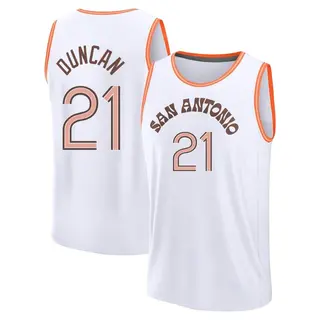 Youth Tim Duncan San Antonio Spurs White 2023/24 City Edition Jersey - Fast Break